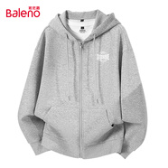 班尼路（Baleno）開(kāi)衫衛衣男美式潮流休閑運動(dòng)連帽上衣男士日常大碼寬松外套男春秋
