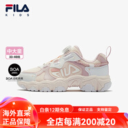 斐樂(lè )KIDS斐樂(lè )童鞋兒童跑步鞋春季款男女大童旋鈕貓爪運動(dòng)老爹鞋 天使翼粉_斐樂(lè )白-AW 34 34__內長(cháng)21.5cm