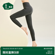 松山棉店自由穿小暖羊打底褲女士可外穿含羊毛高腰保暖褲凈色-深灰XL
