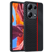 言象適用紅米Note13Pro4G手機殼碳纖維凱夫拉紋小米POCOM6Pro皮套 拼紅 小米PocoM6Pro-4G