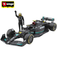 比美高 1:24f1賽車(chē)奔馳W14漢密爾頓44號帶車(chē)手人偶合金車(chē)模汽車(chē)模型禮物