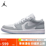 Jordan男女休閑鞋喬丹AJ1小迪奧 JORDAN 1運動鞋DC0774-105白灰37.5