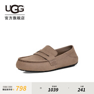 UGG秋季男士時(shí)尚舒適純色平底休閑豆豆鞋樂福鞋 1166762 SKP |煙羽灰色 43