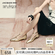 真美詩(shī)×JACQUES WEI聯(lián)名月下綻放系列十字系帶瑪麗珍YZI01CQ4 金色 34 
