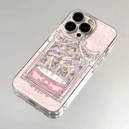 其他家芭蕾女孩太空殼適用iphone14promax蘋果13手機(jī)殼15promax創(chuàng)意12全 粉芭蕾女孩太空殼透明 PP?eno4?Pro