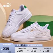 彪馬（PUMA）經(jīng)典復(fù)古透氣小白鞋男女百搭休閑板鞋運(yùn)動(dòng)鞋CAVEN 380810 白-白-金色-亞馬遜綠-12 42