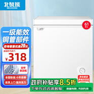 北極熊（BEIJIXIONG）小冰柜家用小型冷凍保鮮迷你冷藏商用臥式冷柜儲(chǔ)母乳柜節(jié)能省電 單門(mén)單溫61升【萬(wàn)人力薦 一級(jí)能效】 61L