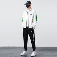 NBA SHOES-NIKE NASA運動(dòng)套裝男春秋季純棉衛衣冬季新款潮流秋季戶(hù)外休閑運 白色 M _適合95斤-115斤