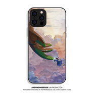 旻妍天空之城手機殼適用iPhone16/14plus蘋果15/13promax宮崎駿12mini/xs小米11華為mate60榮耀70/vivo 【01-玻璃硬殼】 iPhone 16 pro