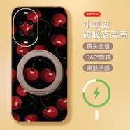 哲勒（ZHELE）櫻桃適用華為nova14 Ultra手機殼nova14pro防摔保護套AG磨砂旋轉磁吸充電支點(diǎn)殼鏡頭全包親膚 360°旋轉支架-沙漠金-L1692-磁吸款 華為nova14pro