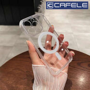 卡斐樂（Cafele）適用于蘋果16151413promax手機(jī)殼xs防摔xr1211iPhone78plus 精孔磁吸殼【透明】素殼 蘋果12