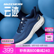 斯凱奇（Skechers）云跡2代丨跑步鞋男女回彈緩震輕便網(wǎng)布透氣春夏情侶款休閑運動(dòng)鞋 男款-藍色/檸檬色/BLLM 41