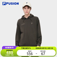 FILA FUSION斐樂潮牌情侶款針織連帽上衣2025秋休閑寬松外套