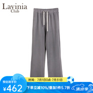 Lavinia Club拉維妮婭秋冬新款直筒寬松通勤時(shí)尚OL休閑百搭衛(wèi)褲女Y51K104S 灰色 170/76A
