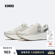 蓋世威（K·SWISS）跑鞋男女25夏季透氣新款百搭透氣耐磨防滑情侶款運動(dòng)鞋減震鞋9469 156-溫布爾登白/純黑/夢(mèng)幻銀 39