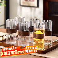 青蘋果輕奢耐熱玻璃杯 防燙家用客廳喝水杯子泡茶牛奶杯咖啡杯高顏值6只