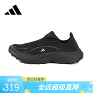 ADIDAS男鞋春季懶人一腳蹬健步鞋軟底減震透氣防滑戶外休閑運動鞋 JP6642/黑色 40