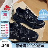 卡帕（Kappa）男鞋夏季網(wǎng)面運動鞋子男款網(wǎng)鞋增高老爹鞋休閑跑步鞋 黑色 40