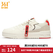 361度女運(yùn)動(dòng)鞋冬季新款女板鞋 羽毛白/雀花紅 39