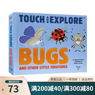 英文原版繪本 Touch and Explore Bugs 精裝紙板觸摸書 STEM科普學習大進化 綠山墻
