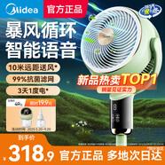 美的（Midea）電風(fēng)扇空氣循環(huán)扇落地扇智能語音遙控家用大風(fēng)力輕音四季凈化扇-A 組合裝【智能語音-蘇打綠】驅(qū)蚊器+蚊香液