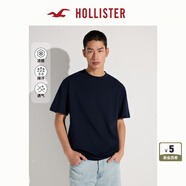 HOLLISTER【涼感】25夏新款純色簡(jiǎn)約風(fēng)情侶T恤男裝女裝KI324-4166 海軍藍(lán) XS (170/84A)