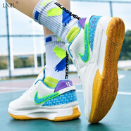 LNML莫蘭特一代籃球鞋布朗尼杜蘭特詹姆斯男生青少年實(shí)戰跑步鞋男體測 111莫蘭特-白黃 35 碼