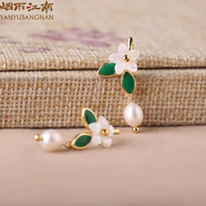 煙雨江南煙雨江南新款潮耳釘簡(jiǎn)約個(gè)性獨特耳環(huán)女耳墜原創(chuàng  )耳飾 圖片款（耳針部分為925銀鍍金）