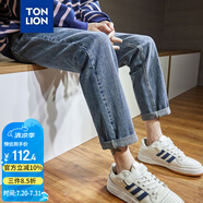唐獅（TonLion）2023男小直筒牛仔長褲 中牛仔藍(lán) 35 