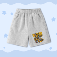 變形金剛兒童短袖T恤夏季新款大黃蜂男童半袖上衣中大童卡通動(dòng)漫 灰色短褲 均碼 M