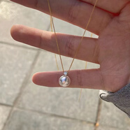 胖東來(lái)品質(zhì)海水珍珠吊墜瑜月美正圓無(wú)暇極光天女18K金戴妃 極強(qiáng)光淡水a(chǎn)koya 11-12mm x 40cm
