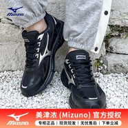 美津濃（MIZUNO）男鞋女鞋 2025夏季新款慢跑鞋緩震中底SPEED透氣運(yùn)動(dòng)鞋低幫跑步鞋 【SPEED】黑銀色 40.5 (260mm)