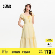 森馬（Semir）連衣裙女白月光氣質(zhì)溫柔夏季2025蝴蝶結(jié)優(yōu)雅U領(lǐng)長(zhǎng)裙109325114004