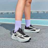 喬丹（QIAODAN）喬丹跑步鞋女2025冬季透氣輕便緩震防滑運動(dòng)鞋女鞋QDB022253252 黑色/淡灰 37