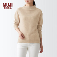 無(wú)印良品 MUJI 女式 牦牛絨混羊毛 高圓領(lǐng)毛衣女款春秋長(cháng)袖針織衫BAC22A1A 燕麥色 L (165/88A)