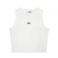 ALO YOGA官方艦旗AO YOGAalo25SS新款春夏小字母漸變套裝洗水短袖男女款運 AL601白色 AL601白色 S