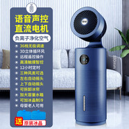 駱駝冷風(fēng)扇家用空氣循環(huán)扇智能語音遙控定時(shí)落地扇8字搖頭無極變速直流變頻扇節(jié)能省電負(fù)離子凈化 2302B典雅藍(lán)【3D搖頭+語音遙控+36檔風(fēng)速】