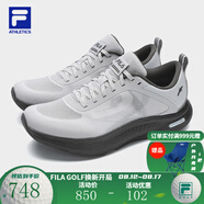 斐樂（FILA）官方男鞋NUVOLE JOG路跑鞋2025夏柔云健步鞋運動鞋 雨霧灰-NC 40