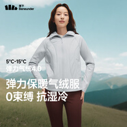 蕉下（beneunder）外套女氣絨棉服中暖彈力連帽戶(hù)外運動(dòng)秋冬CL231藍煙灰L