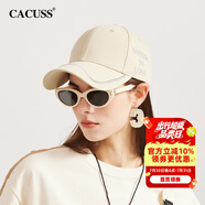 CACUSS棒球帽女2025春夏新款時(shí)尚鴨舌帽男戶外遮陽運(yùn)動(dòng)帽子女情侶款 米色 均碼 57-59cm