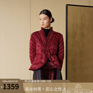生活在左鵝絨輕暖羽絨服新中式多色繡花傳統(tǒng)秋冬輕薄短外套女 酒紅色 XL