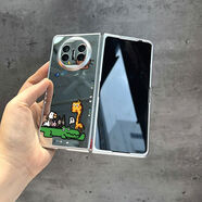 哈哈孩銀色皮斜挎適用vivoxfold3手機(jī)殼w23/24折疊屏三星zfold6 鏡面+A104-135鱷魚長頸鹿 PP Find 3
