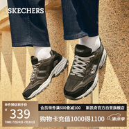 斯凱奇（Skechers）男鞋夏季透氣厚底老爹鞋休閑熊貓鞋軟底運動鞋237067