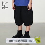 jnby by JNBY江南布衣童裝棉府綢落襠中褲休閑寬松舒適夏男女童兒童1O5E10580 001/本黑 140 cm