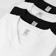 MUJI COM無(wú)印良品同款250g重磅白色短袖t恤男女純棉夏季新純色寬松v領(lǐng)體恤 V領(lǐng)白色 S 【兩件優(yōu) 惠】