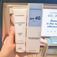 絲芙蘭（SEPHORA）透亮防曬霜隔離霜保濕清爽提亮三合一防水防汗敏感肌女夏季