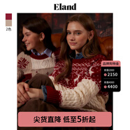 ELAND【新年戰(zhàn)袍】衣戀紅色毛衣女小鹿圖案含綿羊毛柔軟保暖長(zhǎng)袖毛衫20 紅色(20)Red L 170