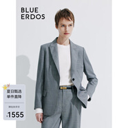 BLUE ERDOS西裝外套西服女早春通勤商務(wù)花灰色夾克B245J1011 中灰 170/88A/L