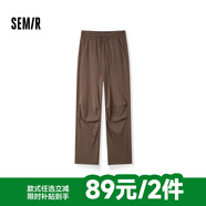 森馬（Semir）【大促福袋】休閑褲男女簡(jiǎn)約百搭長(zhǎng)褲夏季運(yùn)動(dòng)風(fēng)潮流褲子 女-J款深咖啡【運(yùn)動(dòng)傘兵褲】 M