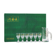 河套酒業(yè) 42度河套王白酒濃香型純糧食酒 宴請送禮物內(nèi)蒙特產(chǎn) 河套酒具（一壺六杯）